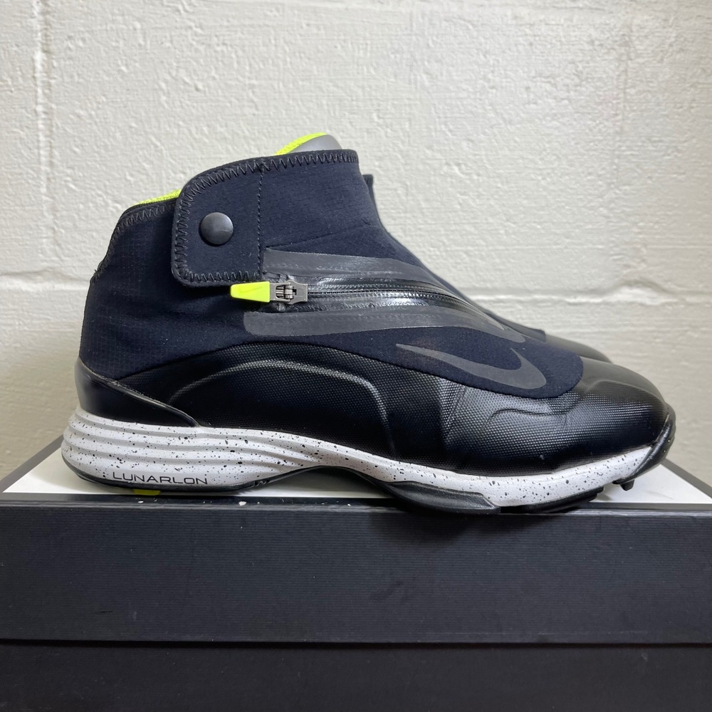Nike Lunar Bandon II 554906-002 Golf Shoes Black Volt Sneakers Men's 10.5 W